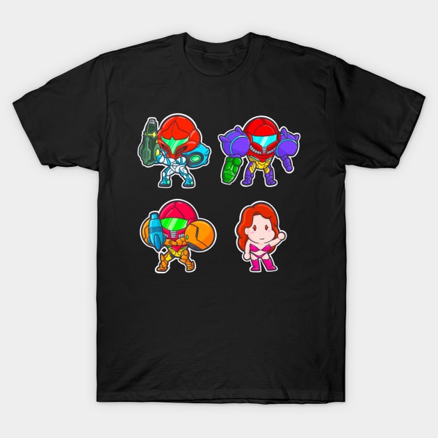 Chibi Metroid (Pack 1) T-Shirt by DrawingsFromHell